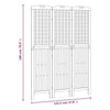 Romdeler 3 paneler 121,5x2x180 cm heltre akasie