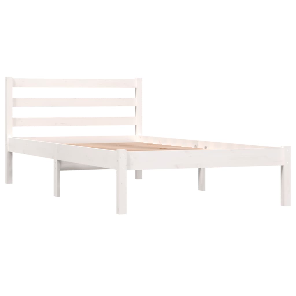 Sengeramme heltre furu 90x190 cm hvit Single