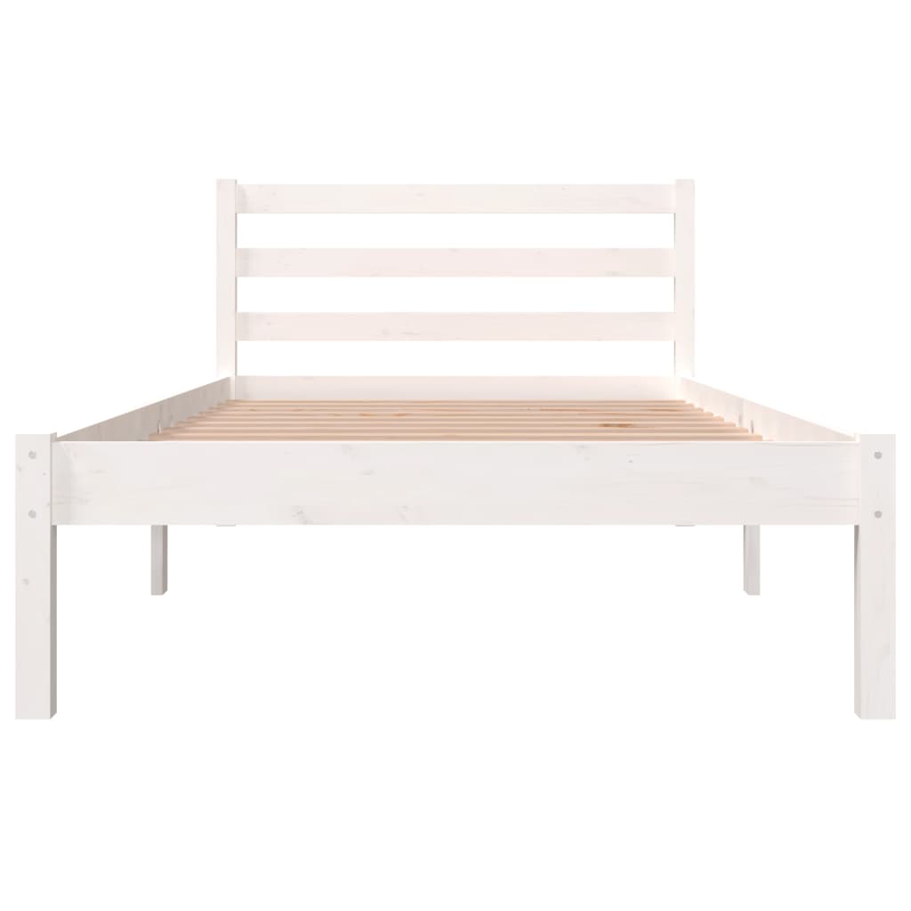 Sengeramme heltre furu 90x190 cm hvit Single