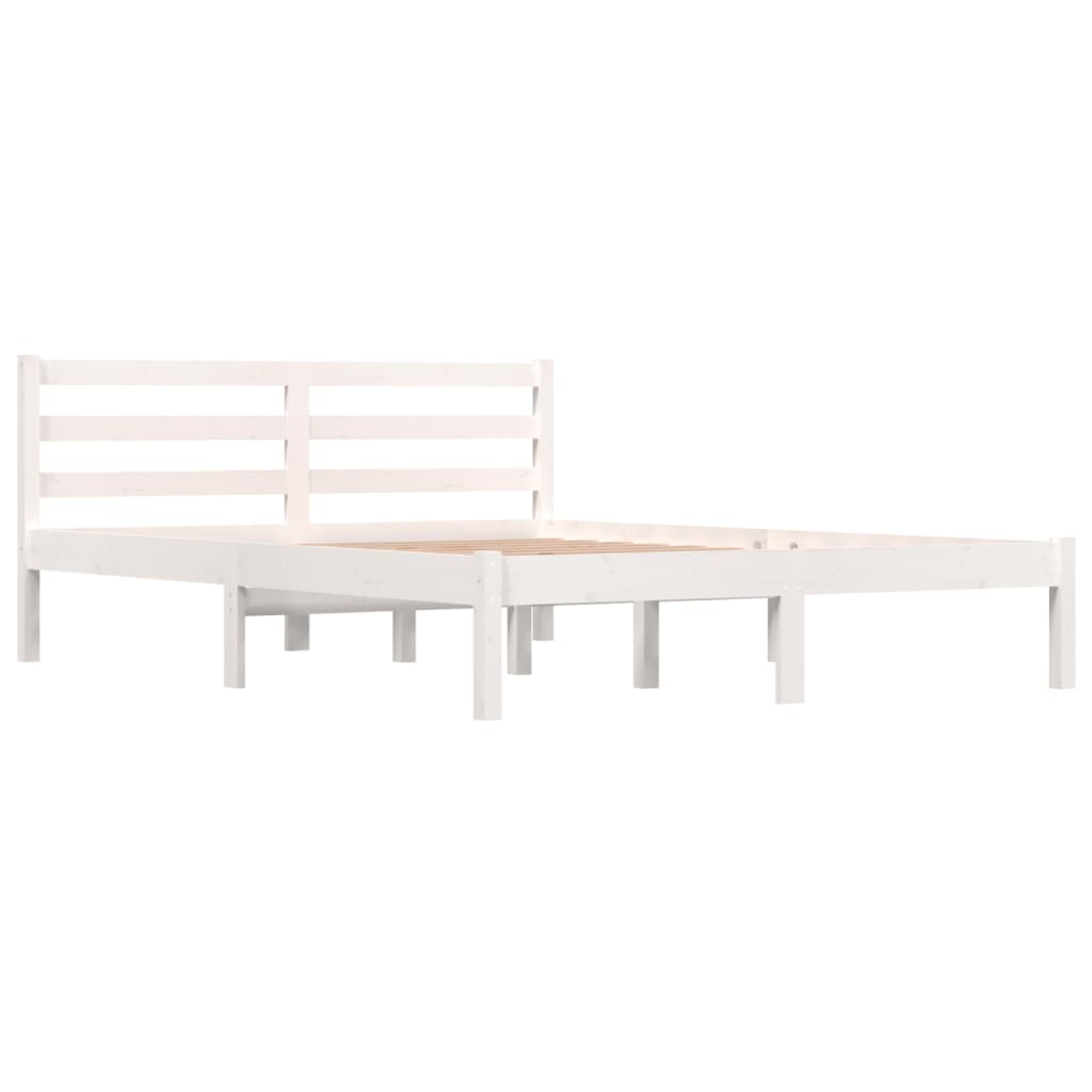 Sengeramme heltre furu 120x190 cm hvit Small Double