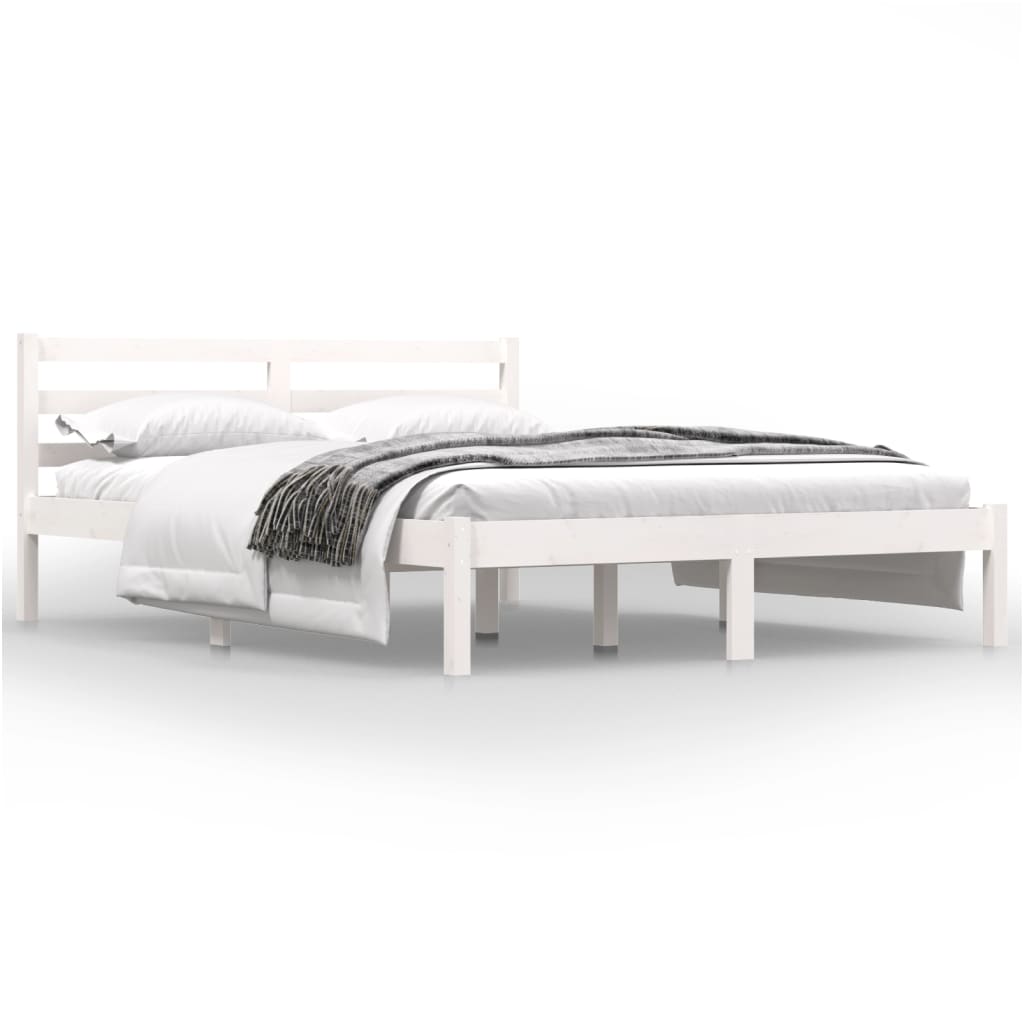 Sengeramme heltre furu 120x190 cm hvit Small Double