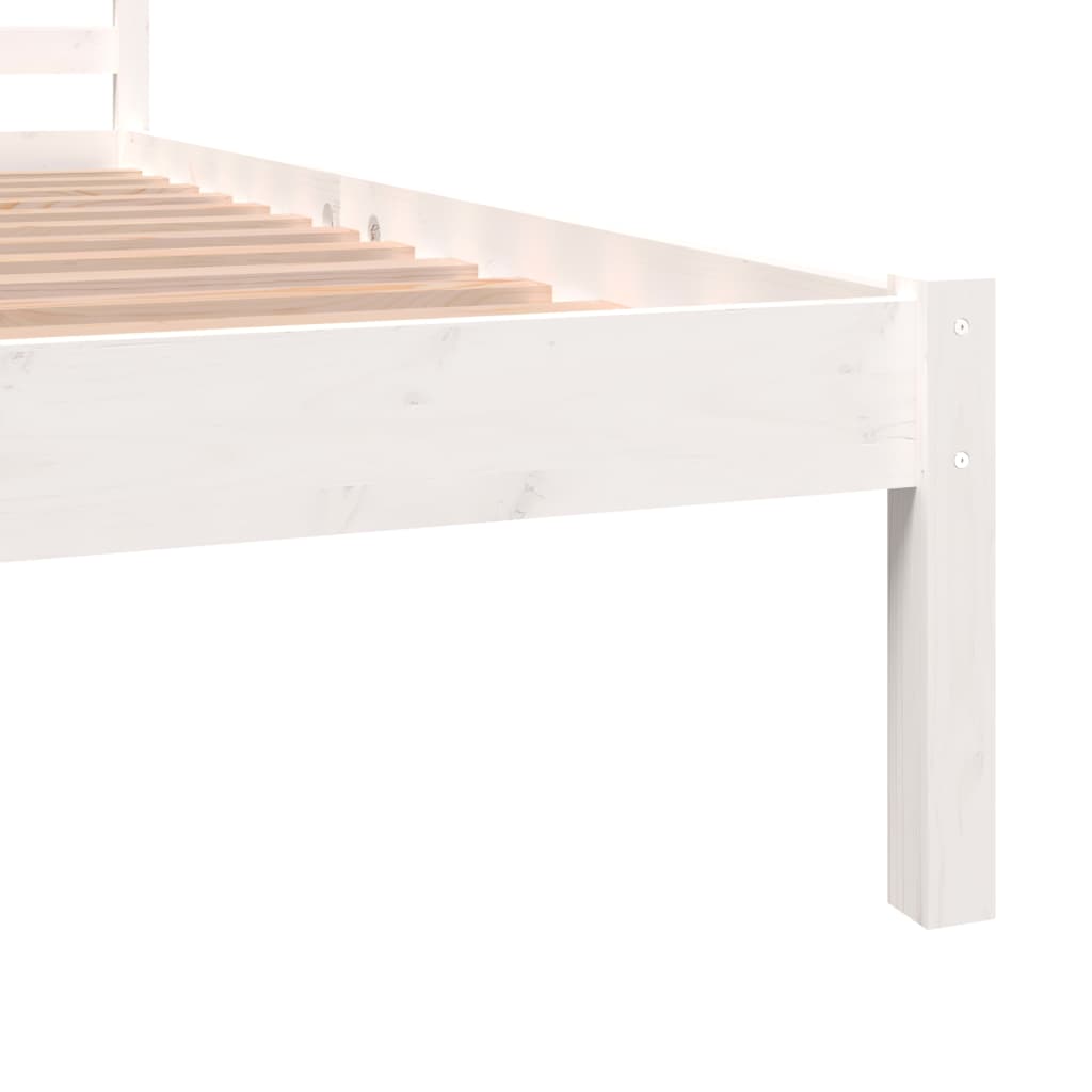 Sengeramme heltre furu 120x190 cm hvit Small Double