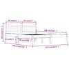 Sengeramme heltre furu 120x190 cm hvit Small Double