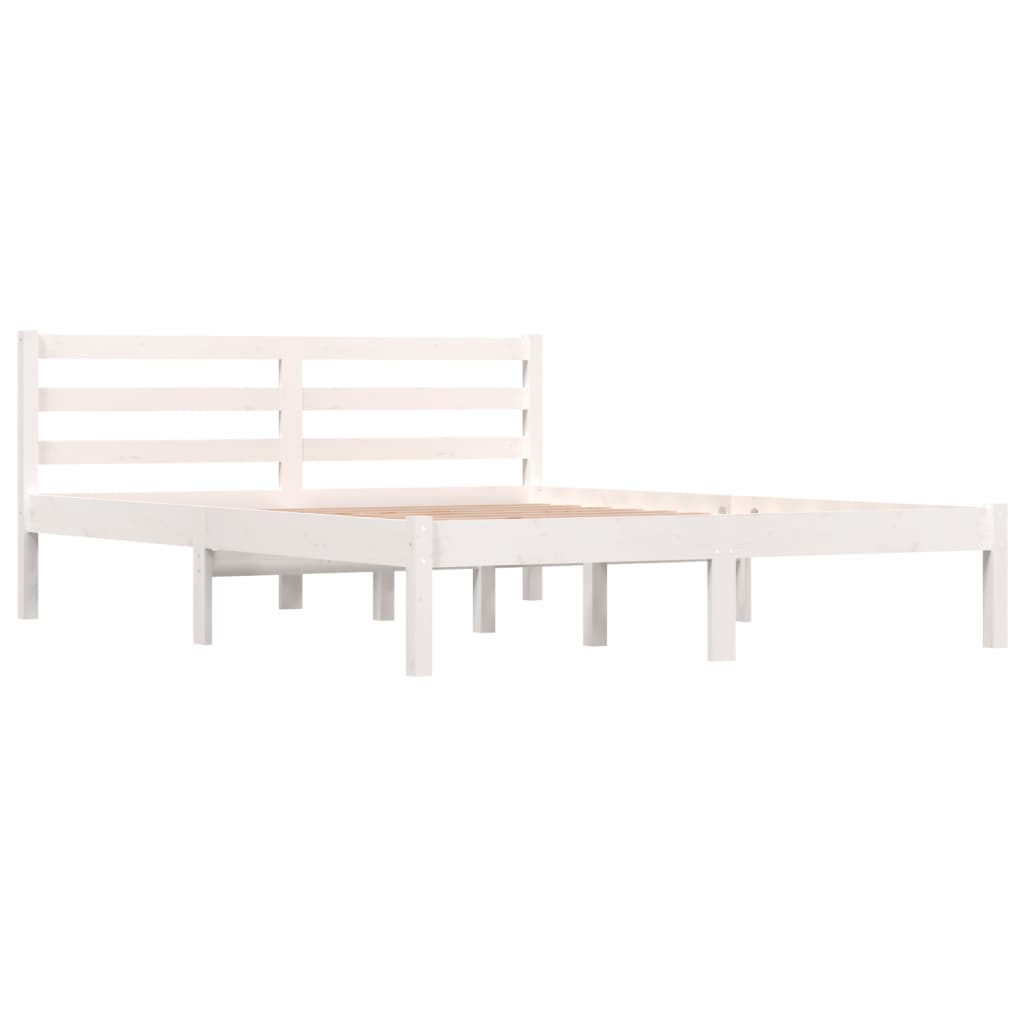 Sengeramme heltre furu 140x190 cm hvit