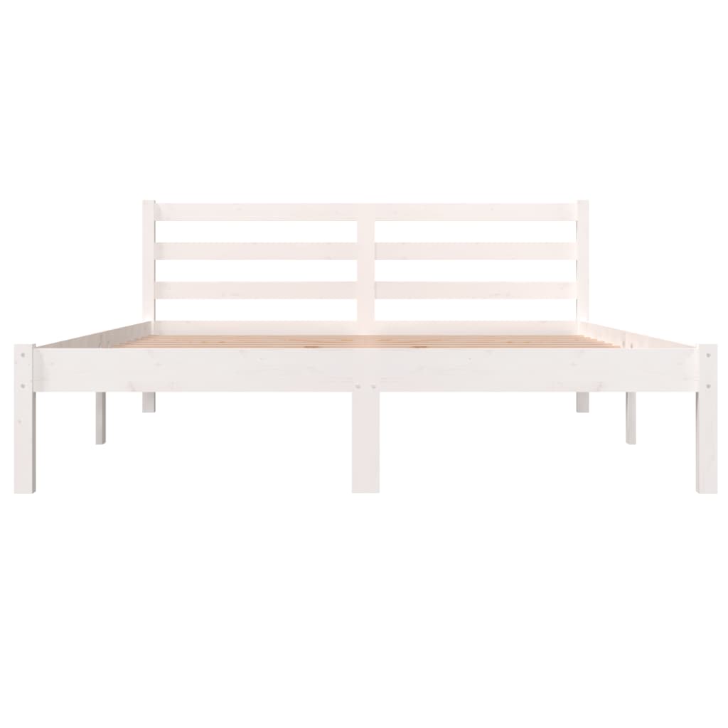 Sengeramme heltre furu 140x190 cm hvit