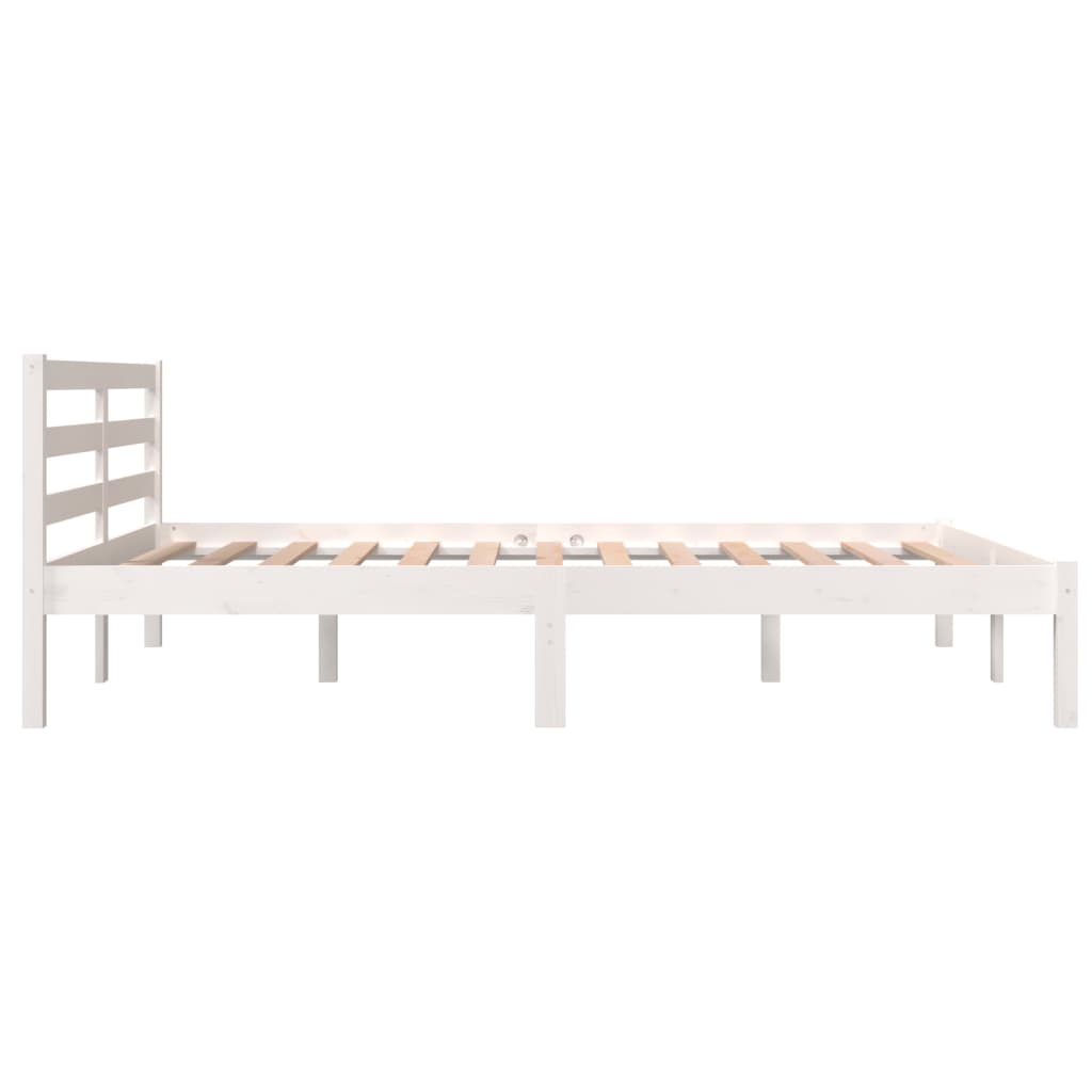 Sengeramme heltre furu 140x190 cm hvit