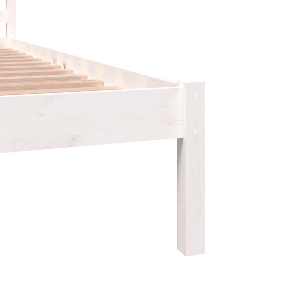 Sengeramme heltre furu 140x190 cm hvit