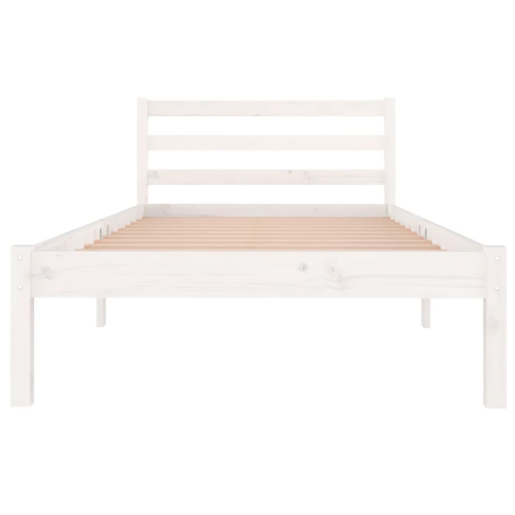 Sengeramme heltre furu 90x200 cm hvit