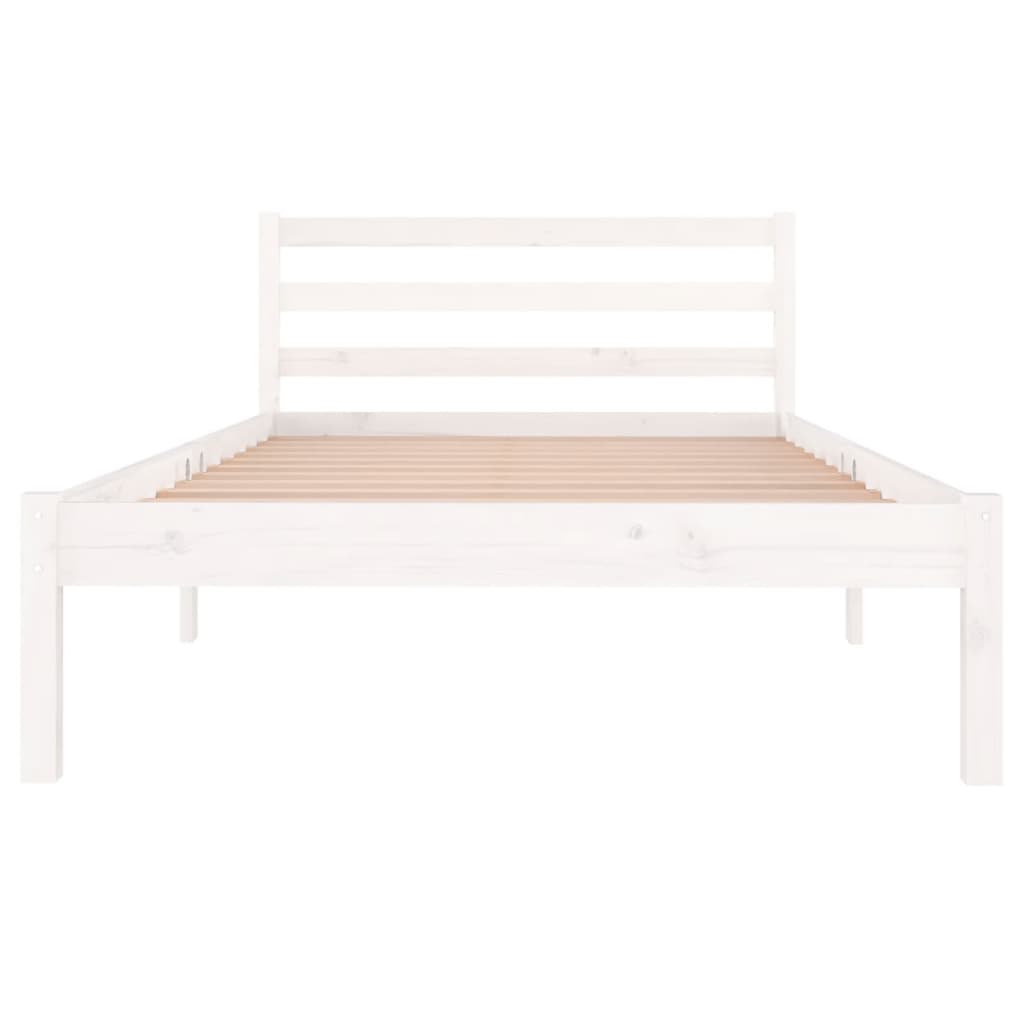 Sengeramme heltre furu 100x200 cm hvit