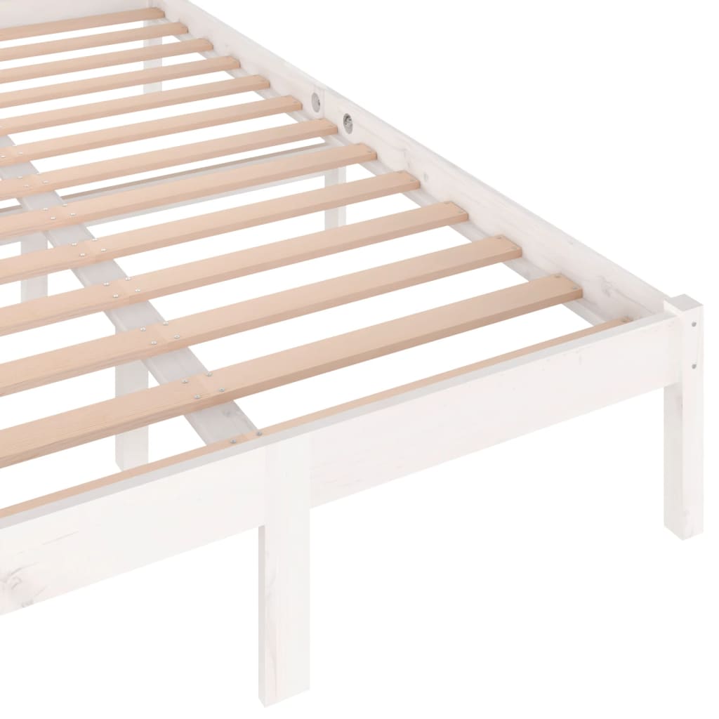 Sengeramme heltre furu 120x200 cm hvit
