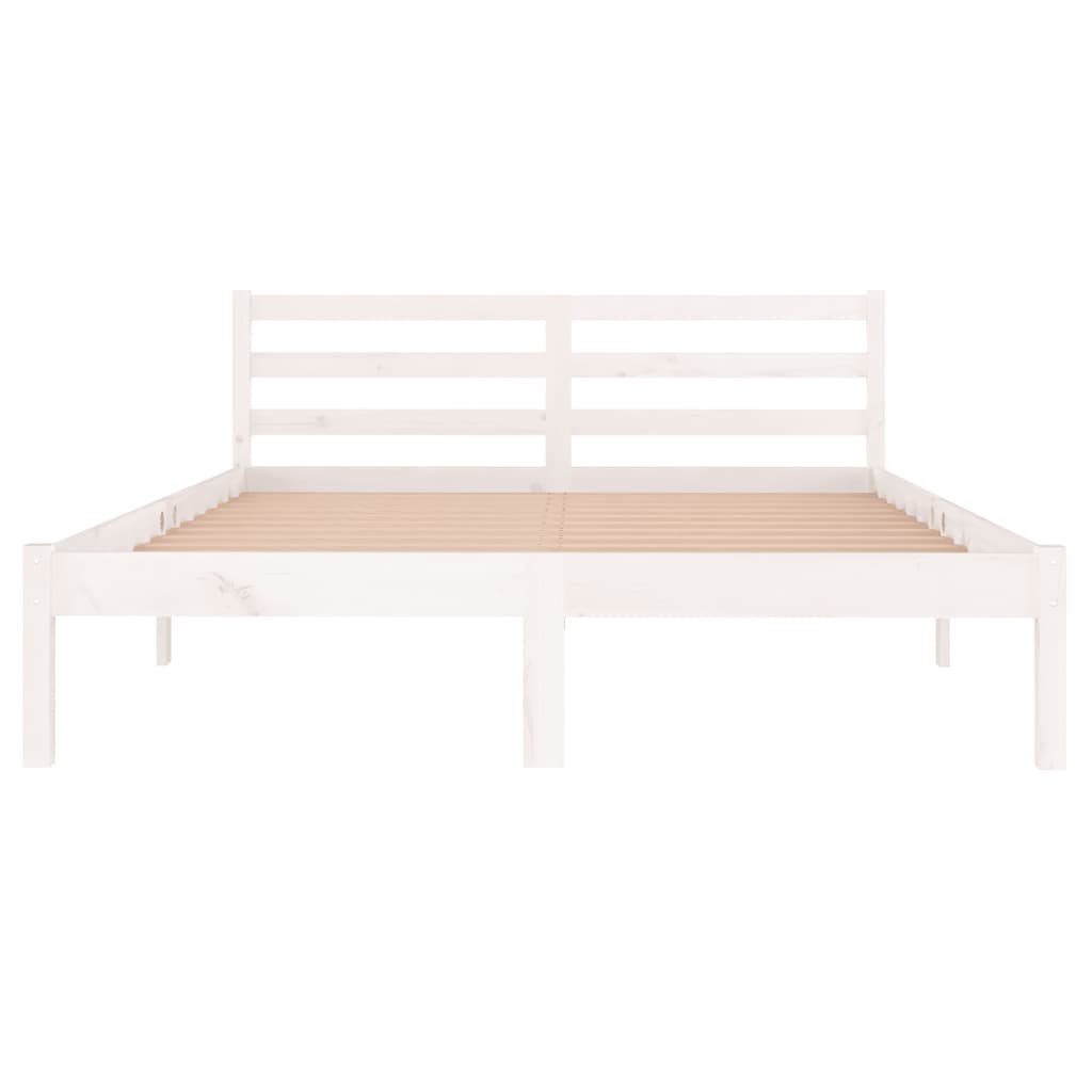 Sengeramme heltre furu 140x200 cm hvit