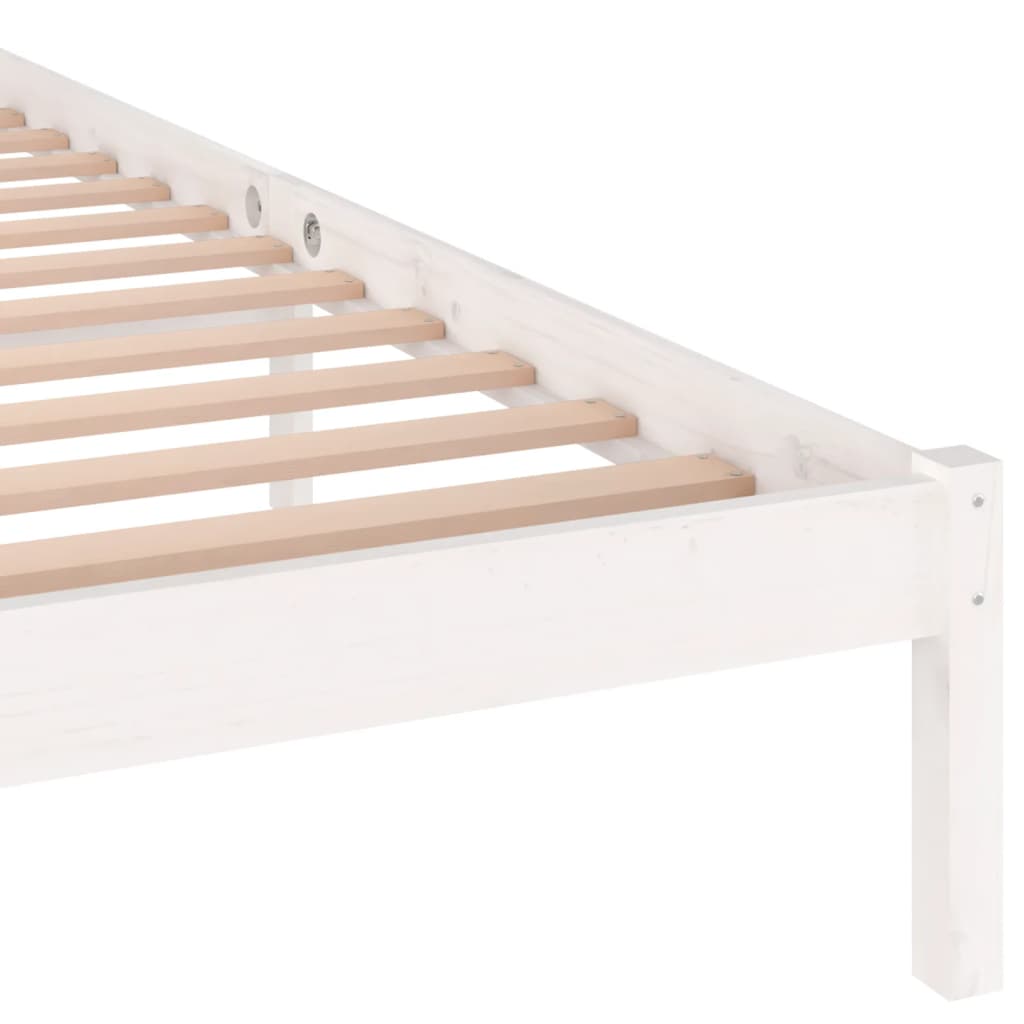 Sengeramme heltre furu 140x200 cm hvit