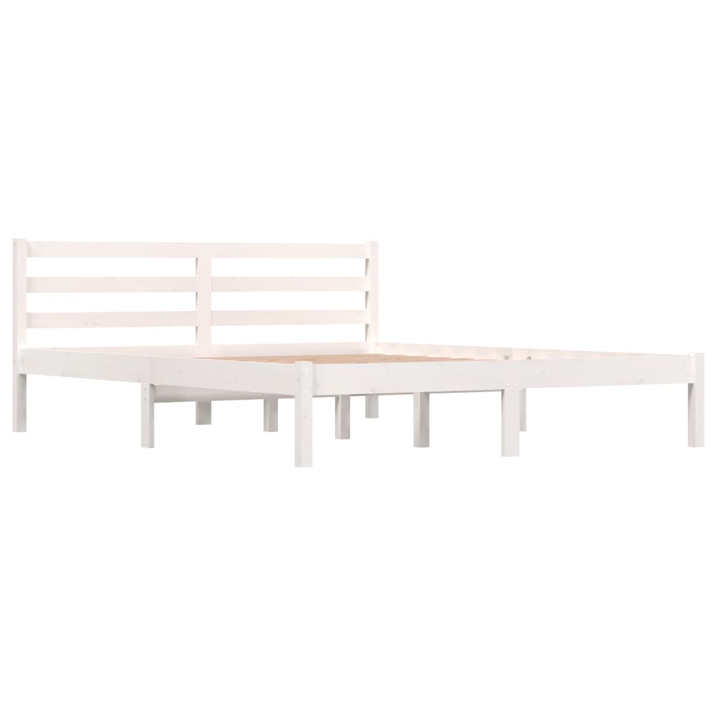 Sengeramme heltre furu 150x200 cm hvit King Size
