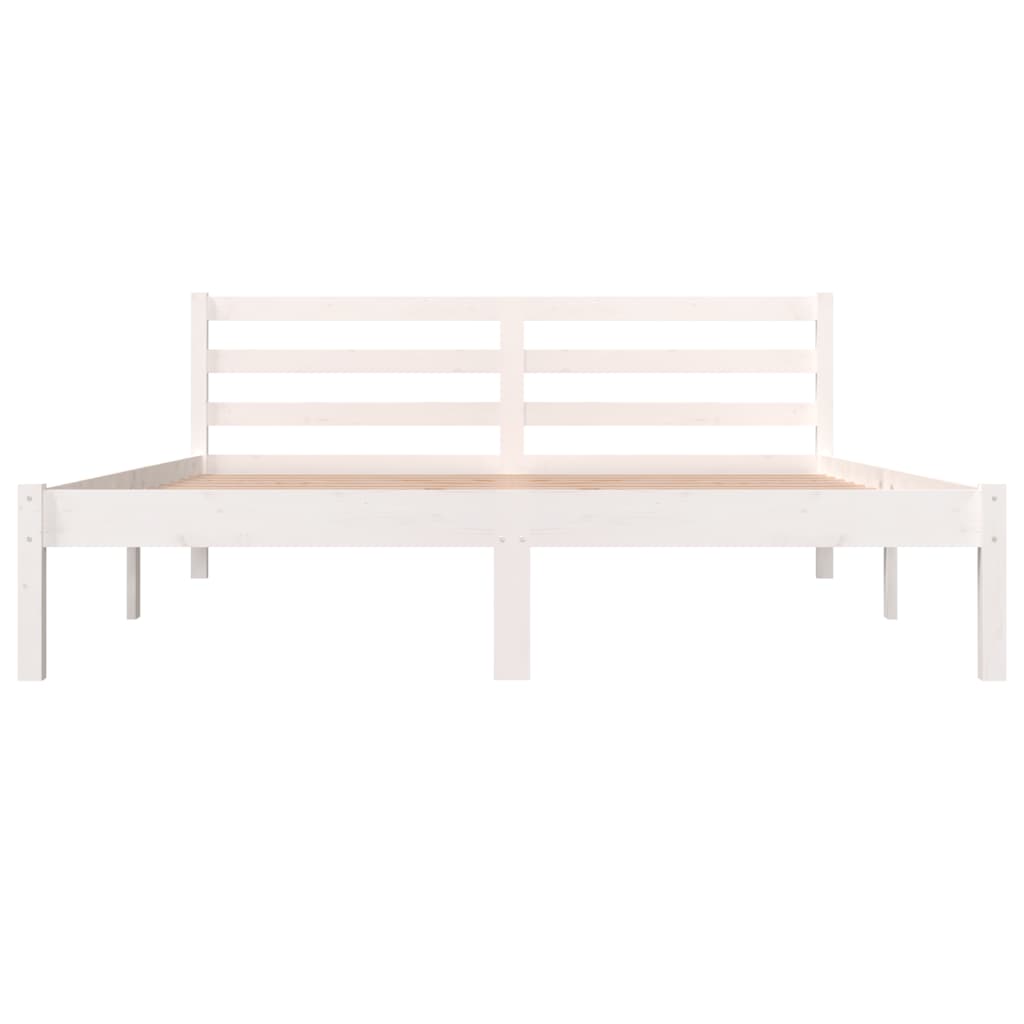 Sengeramme heltre furu 150x200 cm hvit King Size