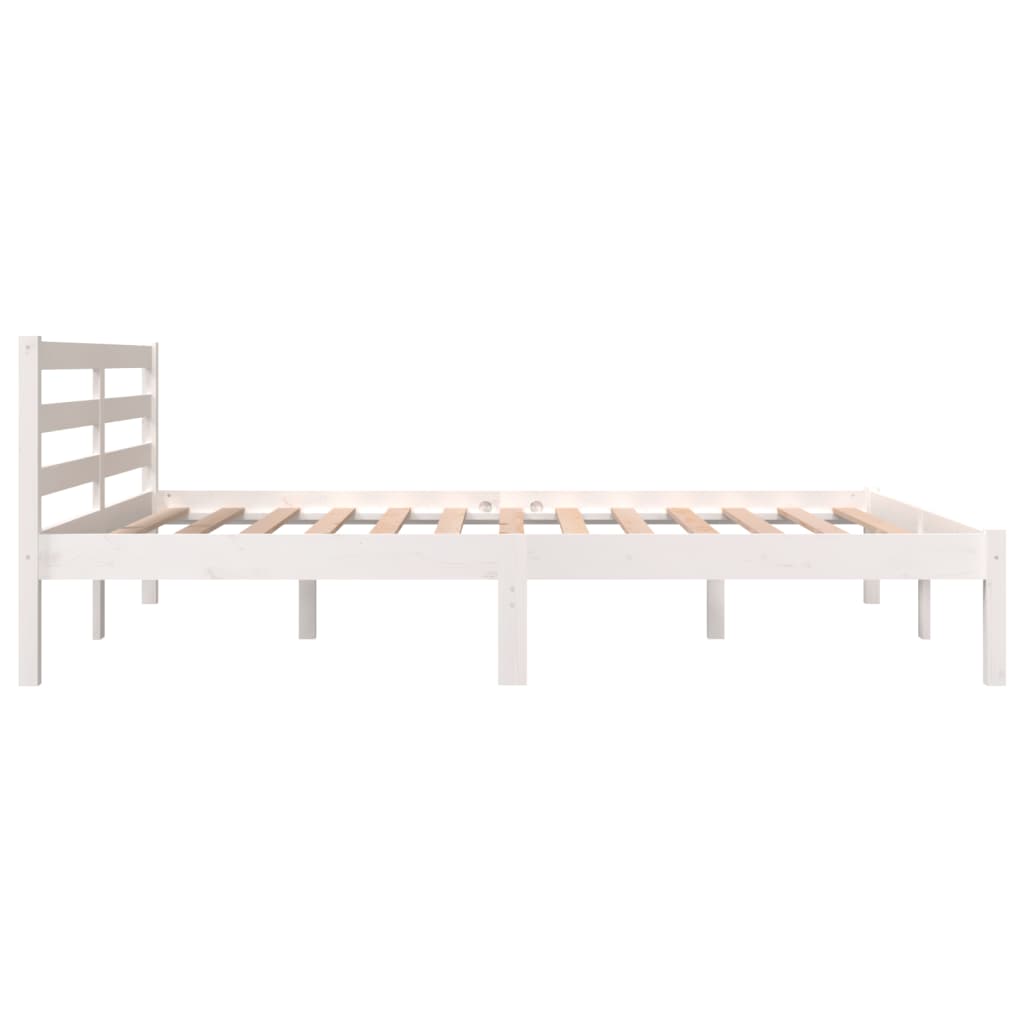 Sengeramme heltre furu 150x200 cm hvit King Size