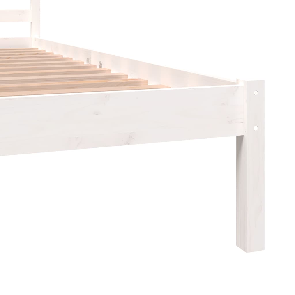 Sengeramme heltre furu 150x200 cm hvit King Size