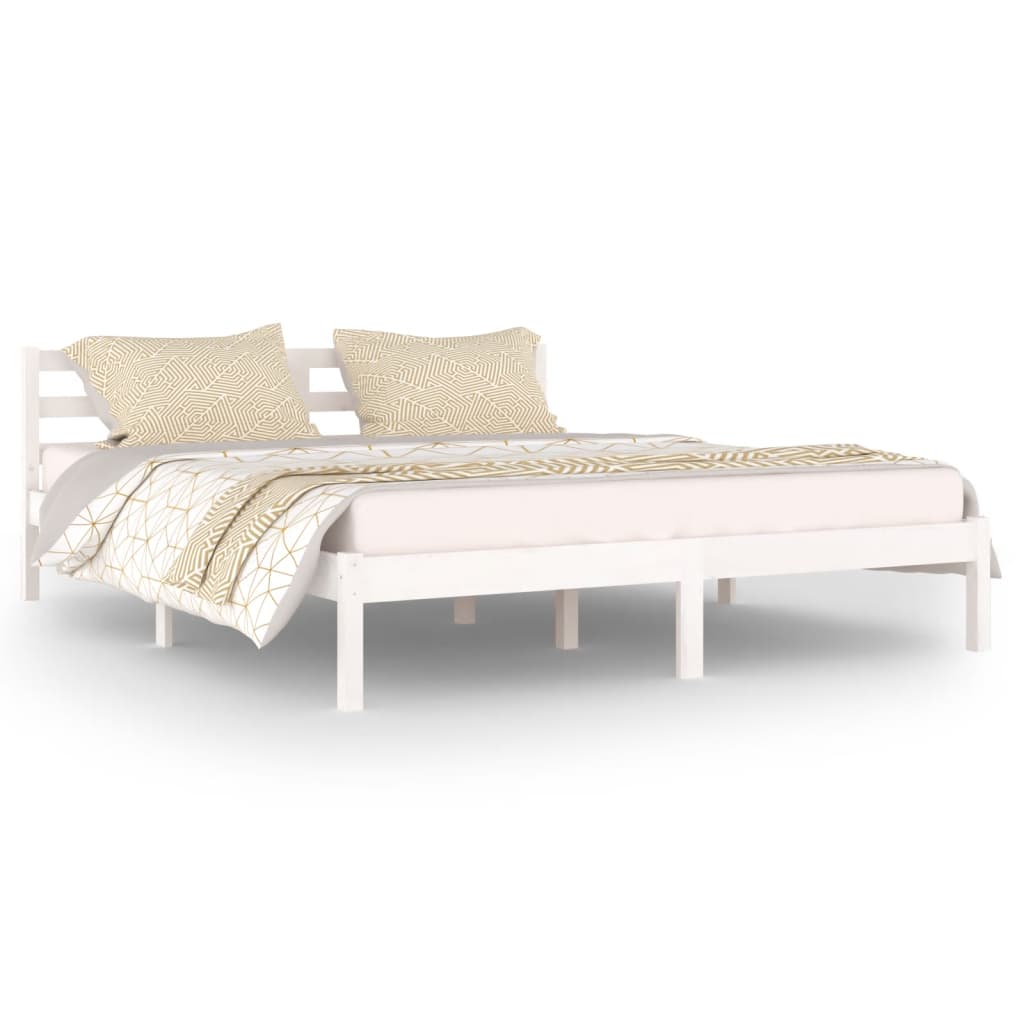 Sengeramme heltre furu 160x200 cm hvit