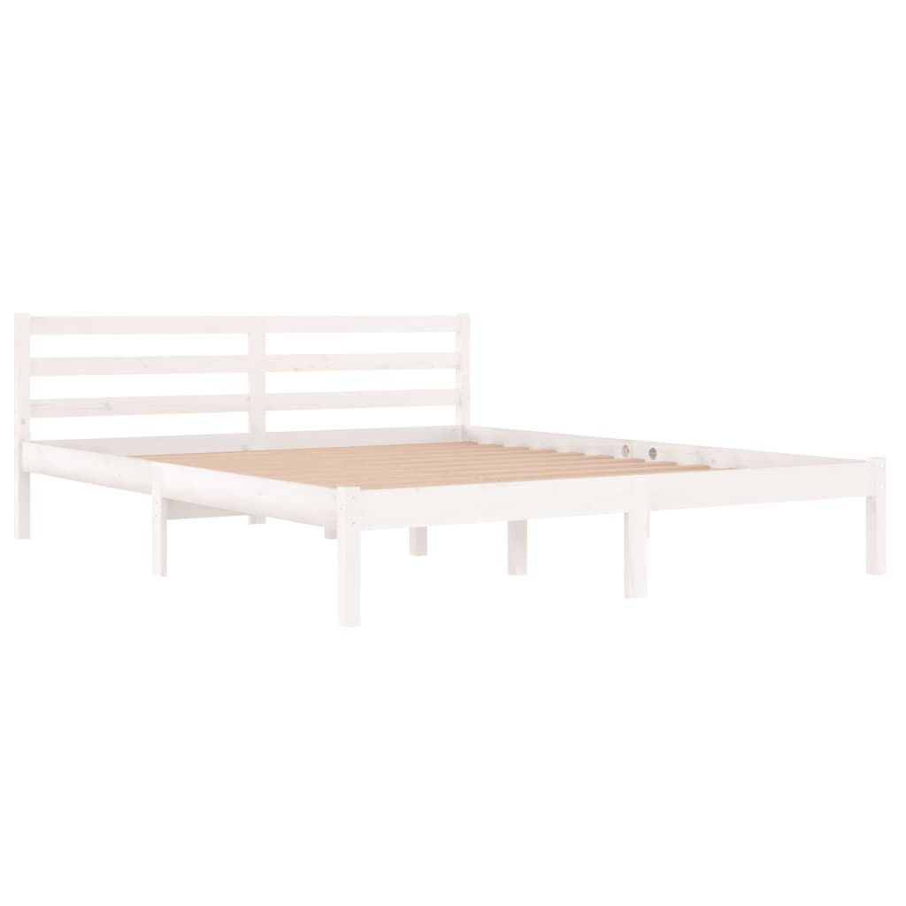 Sengeramme heltre furu 160x200 cm hvit