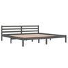 Sengeramme heltre furu 200x200 cm grå
