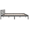 Sengeramme heltre furu 200x200 cm grå