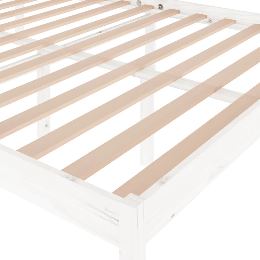 Seniorseng hvit 150x200 cm heltre furu