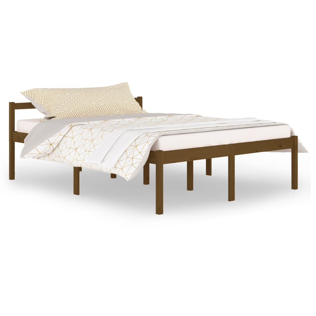 Seniorseng honningbrun 150x200 cm heltre furu
