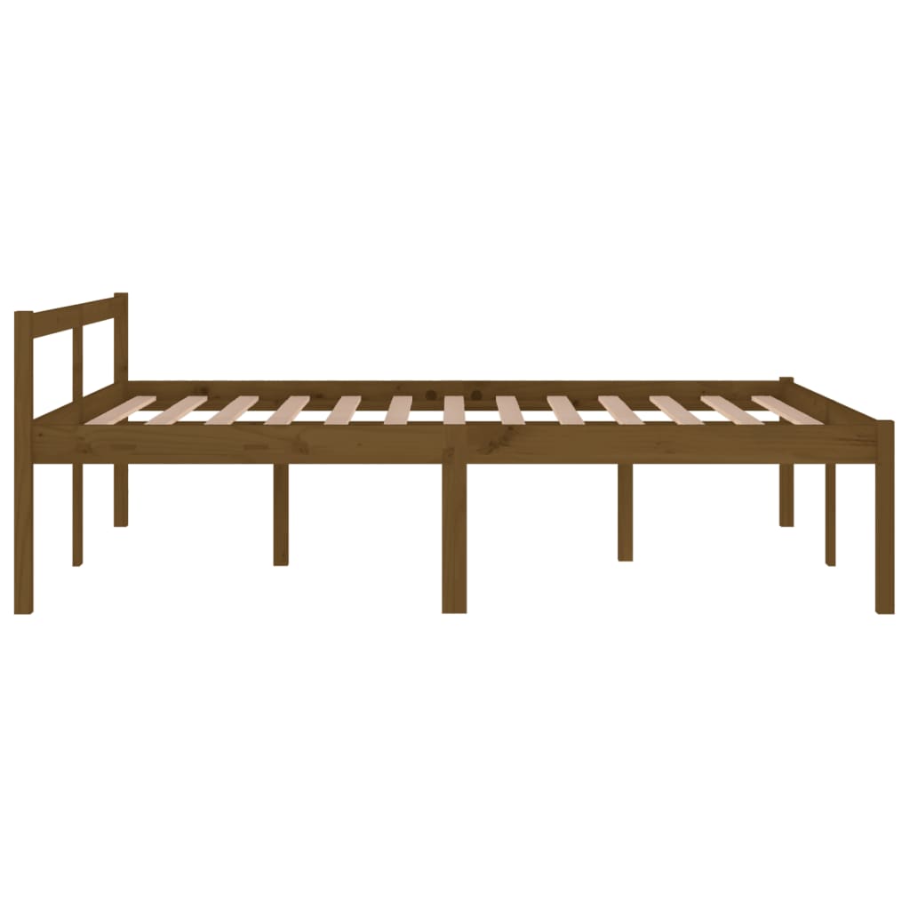 Seniorseng honningbrun 150x200 cm heltre furu