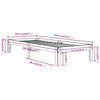 Sengeramme hvit heltre 75x190 cm Small Single