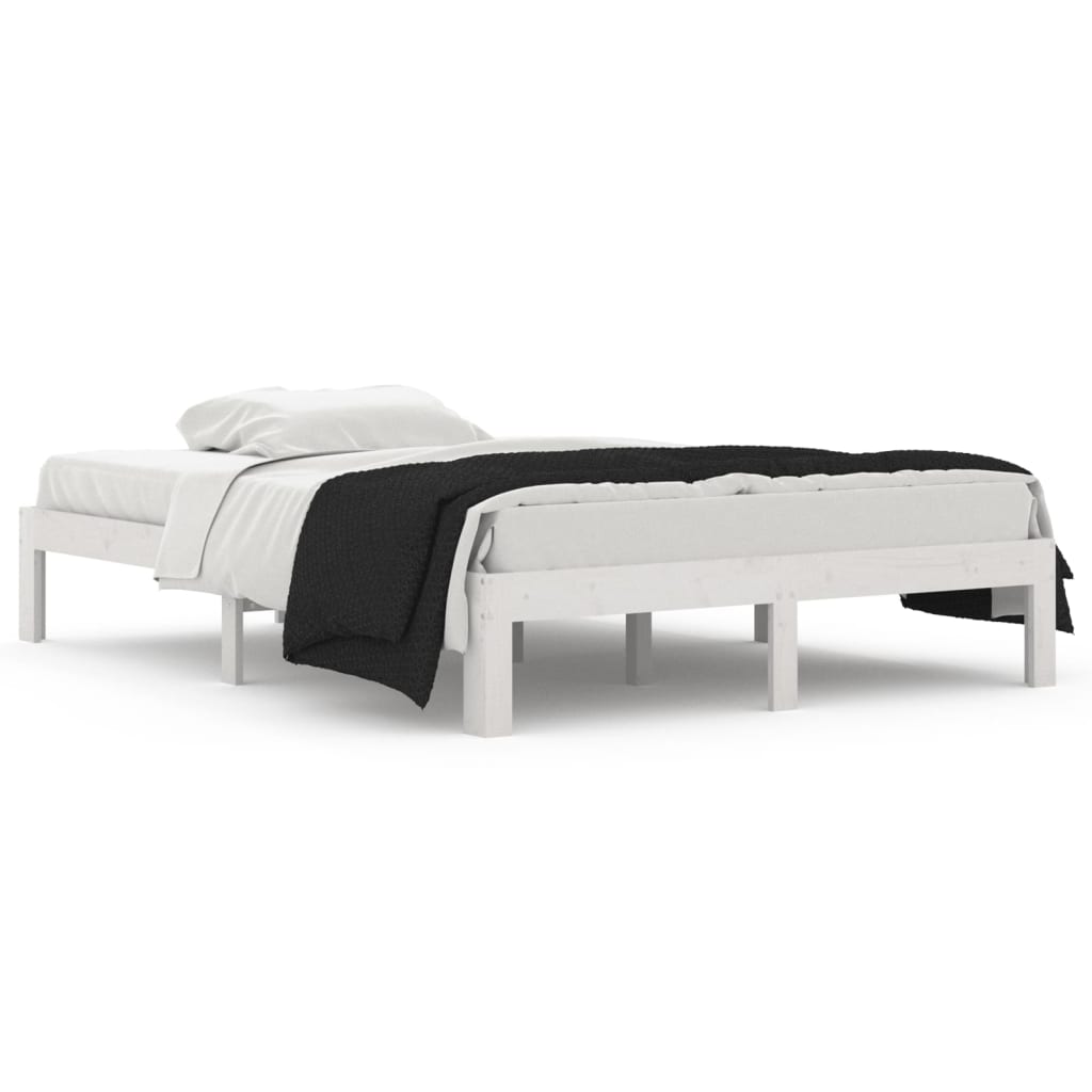 Sengeramme hvit heltre 135x190 cm Double
