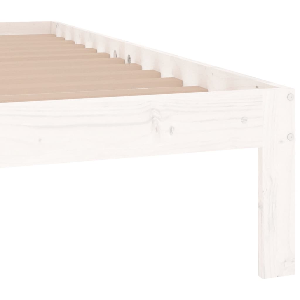 Sengeramme hvit heltre 135x190 cm Double