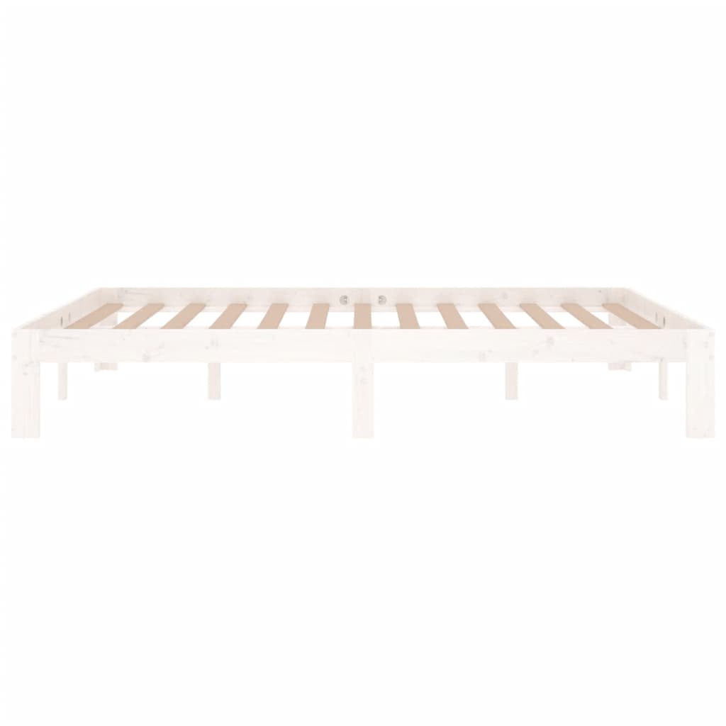 Sengeramme hvit heltre furu 140x190 cm
