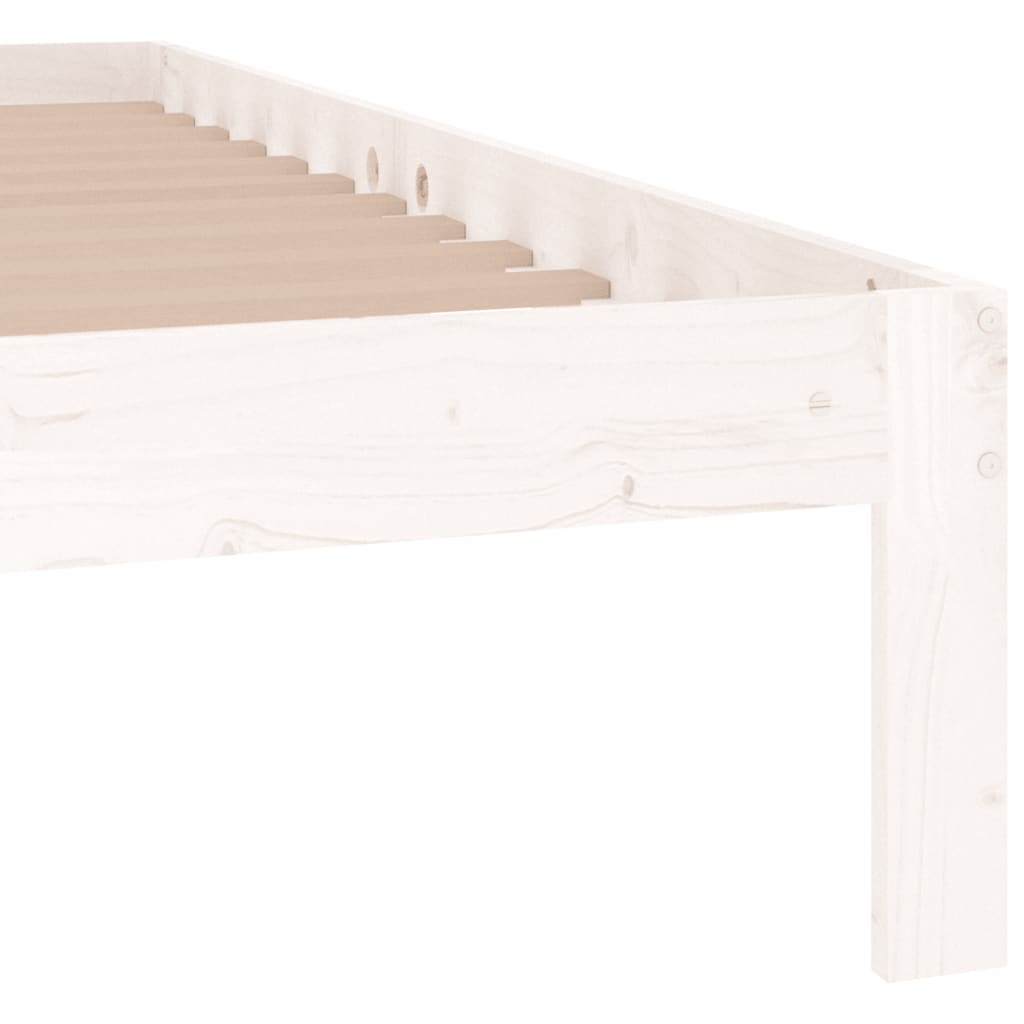 Sengeramme hvit heltre furu 140x190 cm