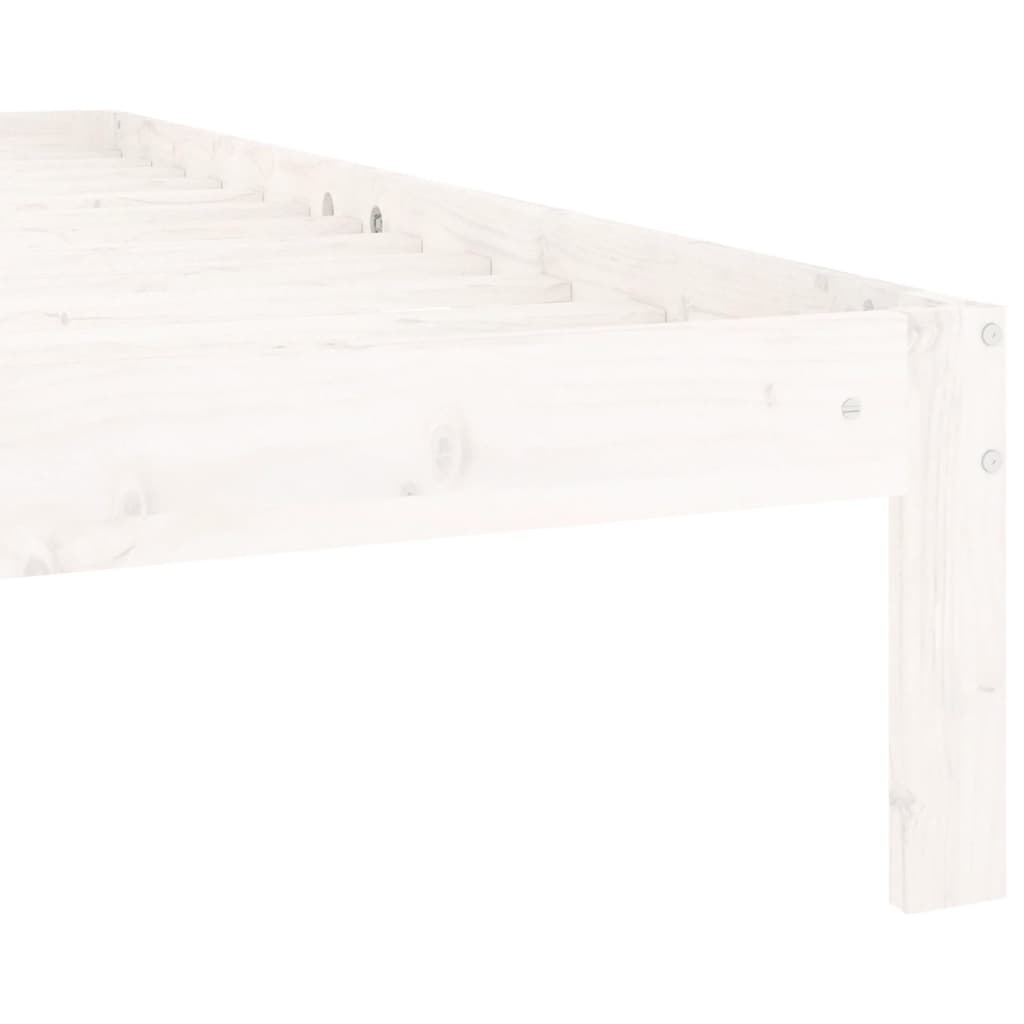 Sengeramme hvit heltre furu 120x200 cm