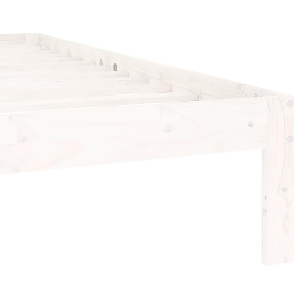 Sengeramme hvit heltre furu 140x200 cm