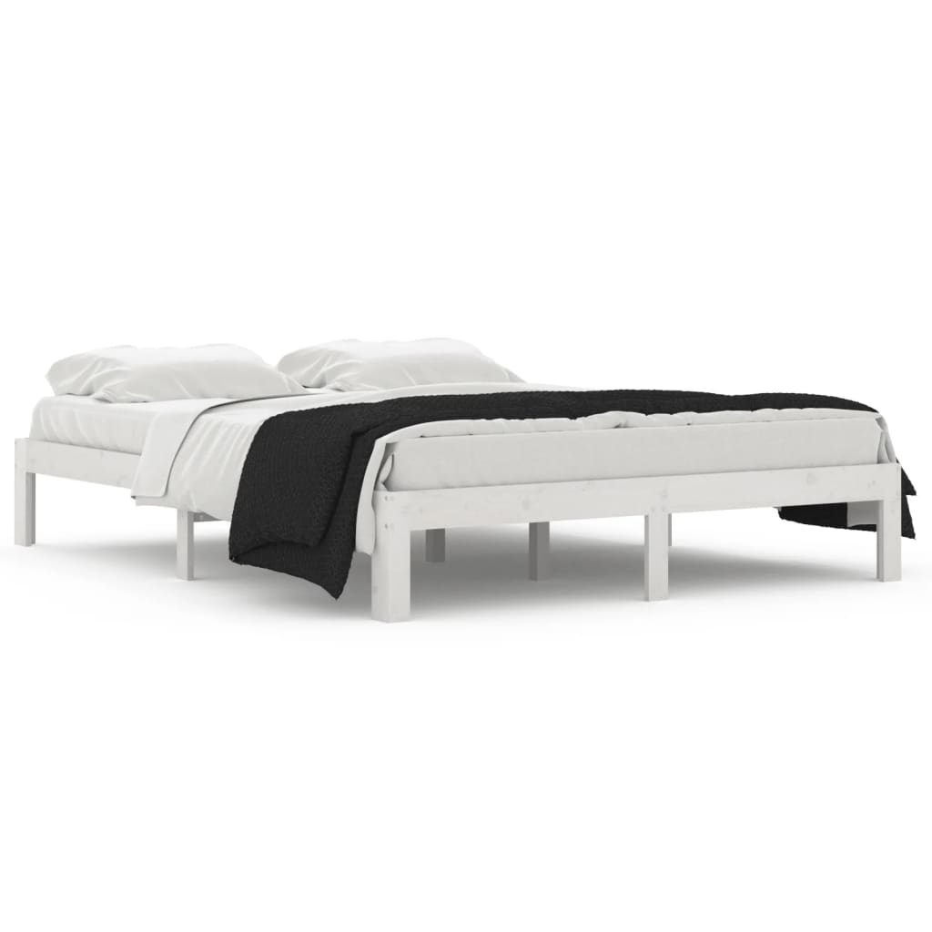 Sengeramme hvit heltre 150x200 cm King Size