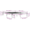 Sengeramme hvit heltre 150x200 cm King Size