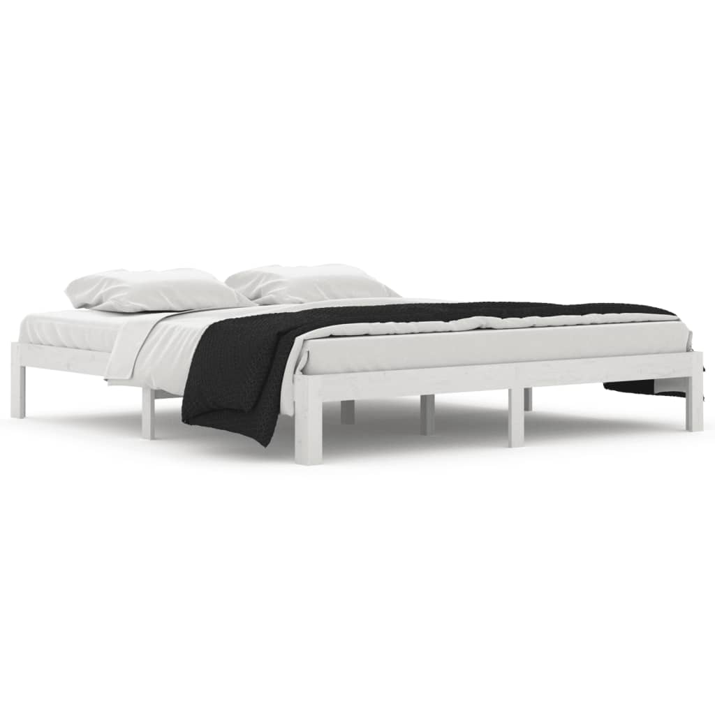 Sengeramme hvit heltre 180x200 cm Super King