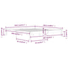 Sengeramme hvit heltre 180x200 cm Super King