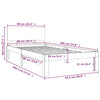 Sengeramme heltre furu 90x190 cm Single