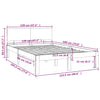 Sengeramme hvit heltre 120x190 cm Small Double