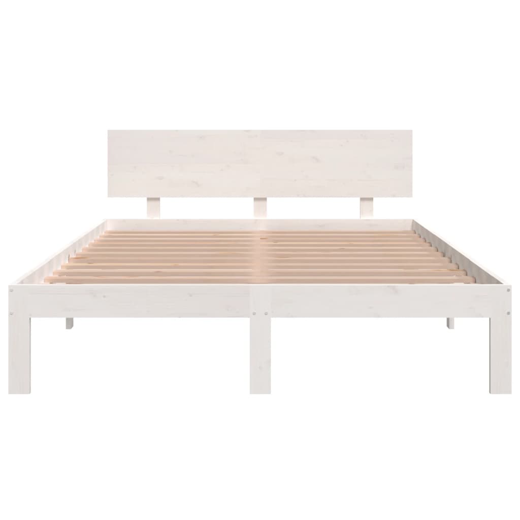 Sengeramme hvit heltre 135x190 cm Double