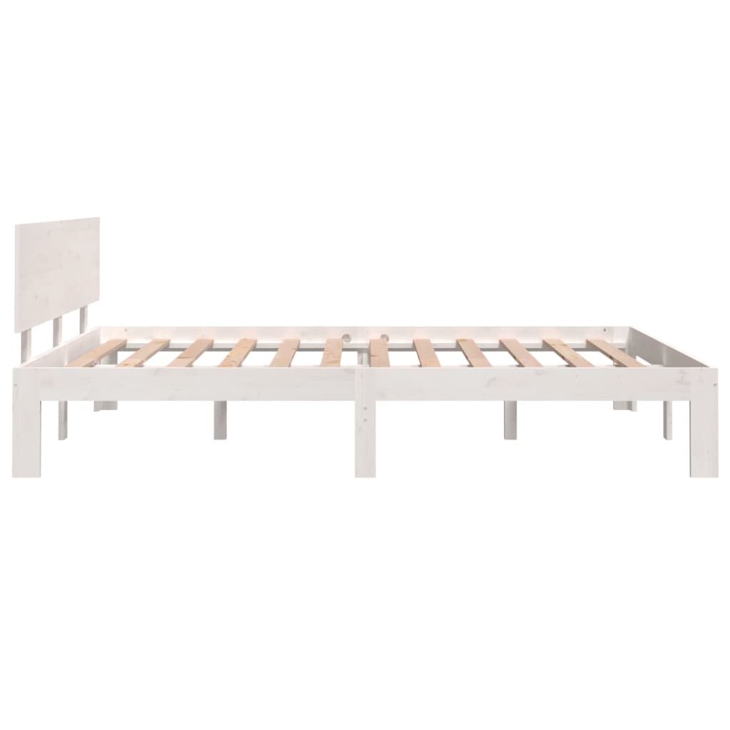 Sengeramme hvit heltre 135x190 cm Double