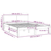 Sengeramme heltre furu 140x190 cm