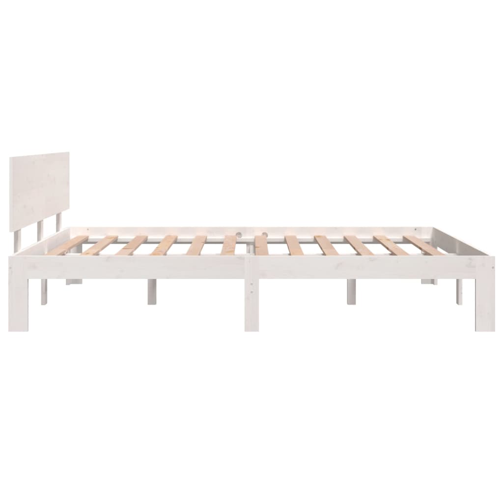 Sengeramme hvit heltre furu 140x190 cm