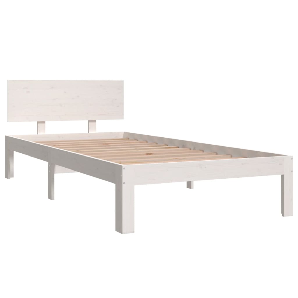 Sengeramme hvit heltre furu 90x200 cm