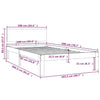 Sengeramme heltre furu 100x200 cm