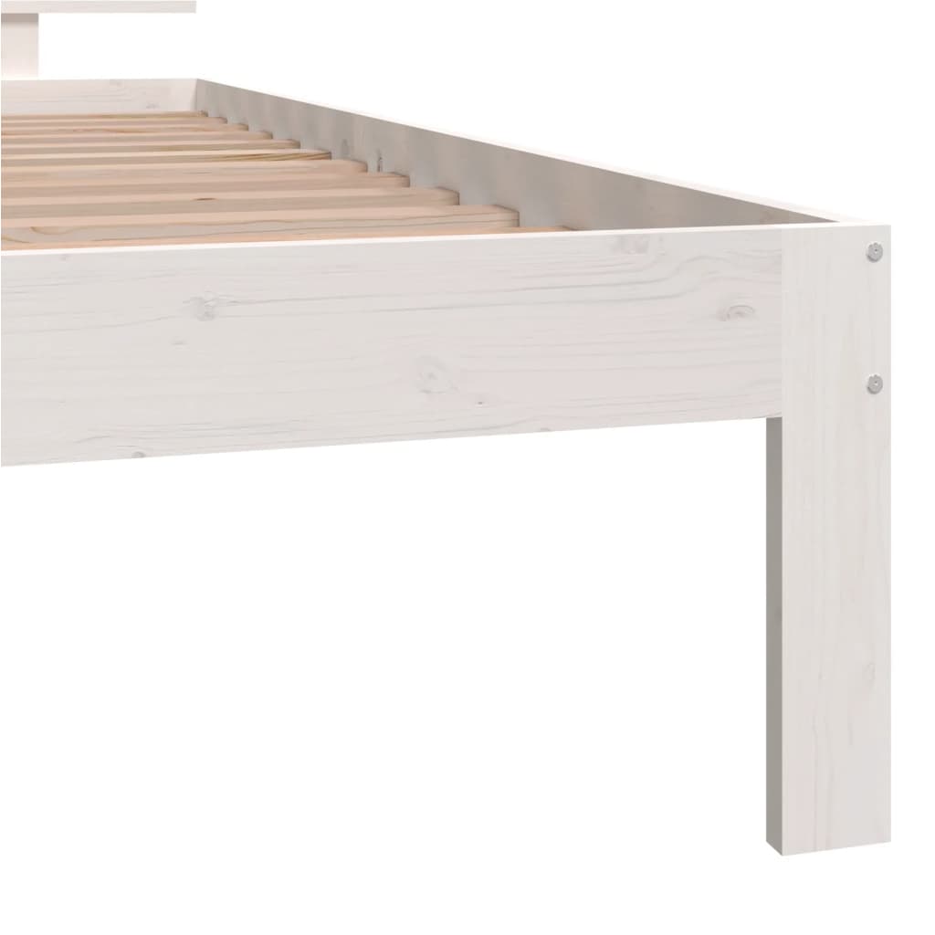 Sengeramme hvit heltre furu 100x200 cm
