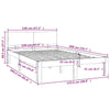 Sengeramme heltre furu 120x200 cm