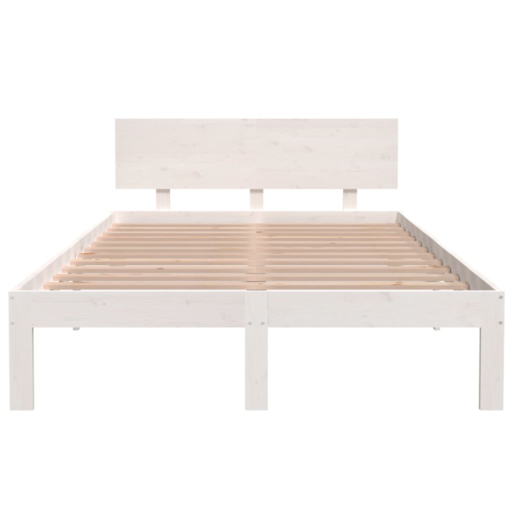 Sengeramme hvit heltre furu 120x200 cm