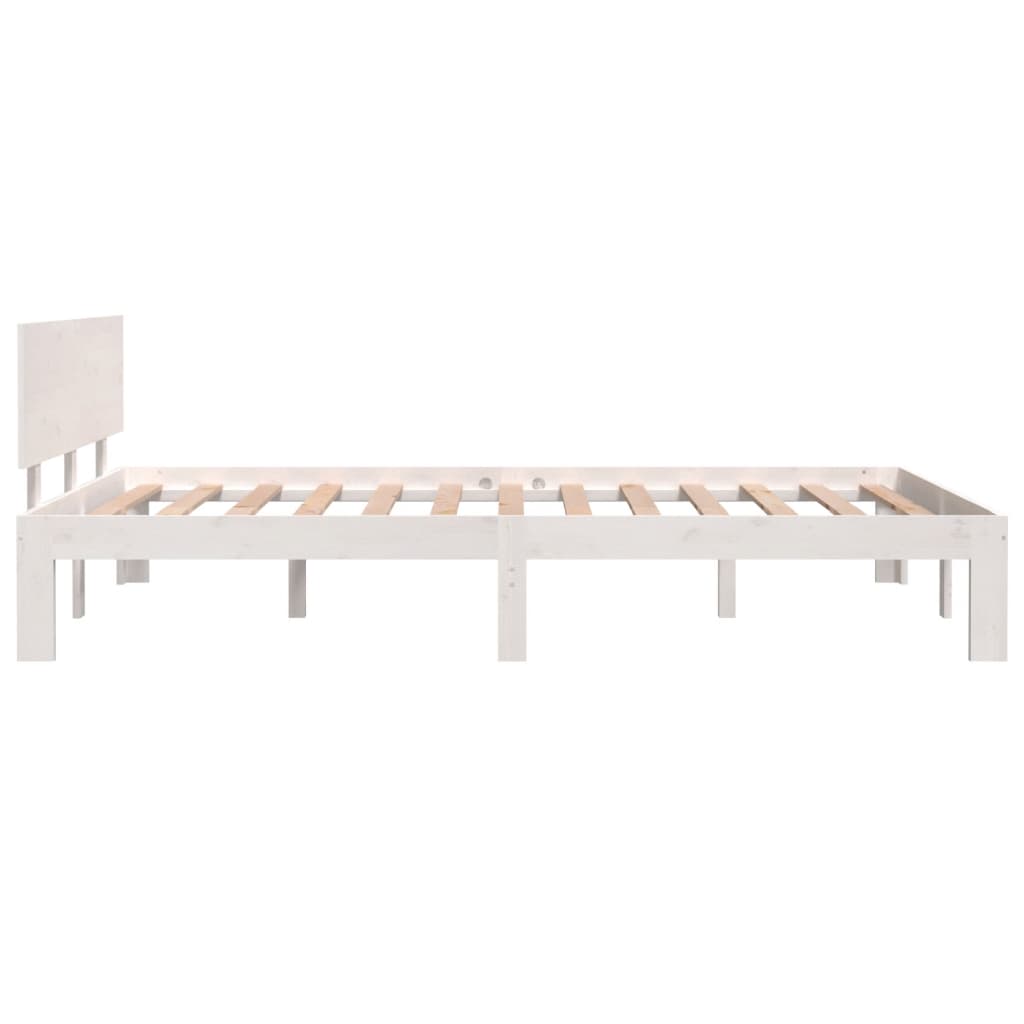 Sengeramme hvit heltre furu 120x200 cm